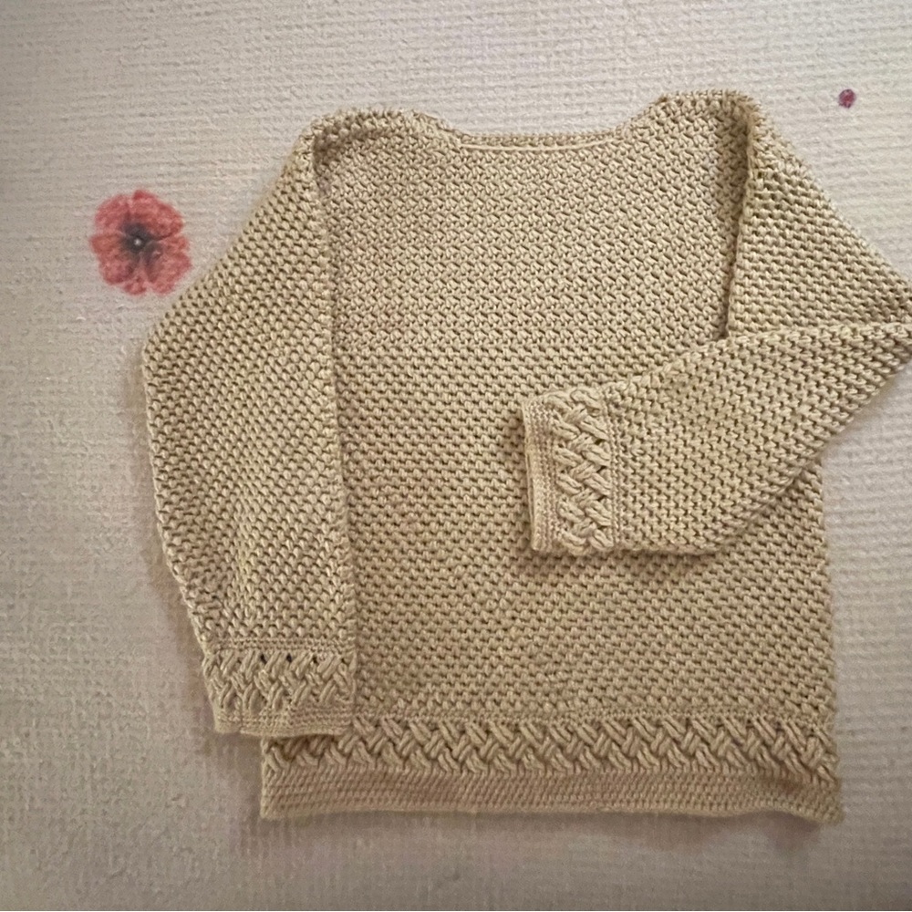 Cozy Hand-Knit Sweater - Natural Undyed wool